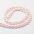 thumbnail image 3 of 5pcs Shell Pearl Bead Strands Rainbow Plated Grade A Round Pink 8mm Hole: 1mm about 51pcs/strand 16 inch, 3 of 8