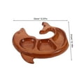 thumbnail image 6 of PAMINGONO Whale-Shaped Wood Fruit Divided Tray Charcuterie Platter with Natural Wood Finish, 6 of 7