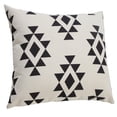 thumbnail image 3 of Laddha Home Designs Handwoven Tribal Diamond Outdoor Throw Pillow Cover - 20" - White and Black, 3 of 9