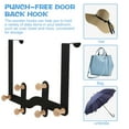 thumbnail image 4 of Shisuyan Over The Door Clothes Hanger Organizer Iron Rectangular 1Pcs 12x9in, 4 of 8
