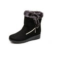 thumbnail image 3 of SIMANLAN Women Ladies Snow Boots Waterproof Faux Suede Mid-Calf Boots Fur Warm Lining Shoes US Size 4.5-11, 3 of 5