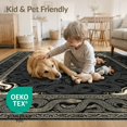 thumbnail image 4 of ODIKA 8'x10' Washable Area Rug Non-Slip Chair-Friendly Mat Snake Coiled Serpent Academia Scroll Border Goth Gothic Vintage Refined for Dining Room, Large Office, Lounge, 4 of 7