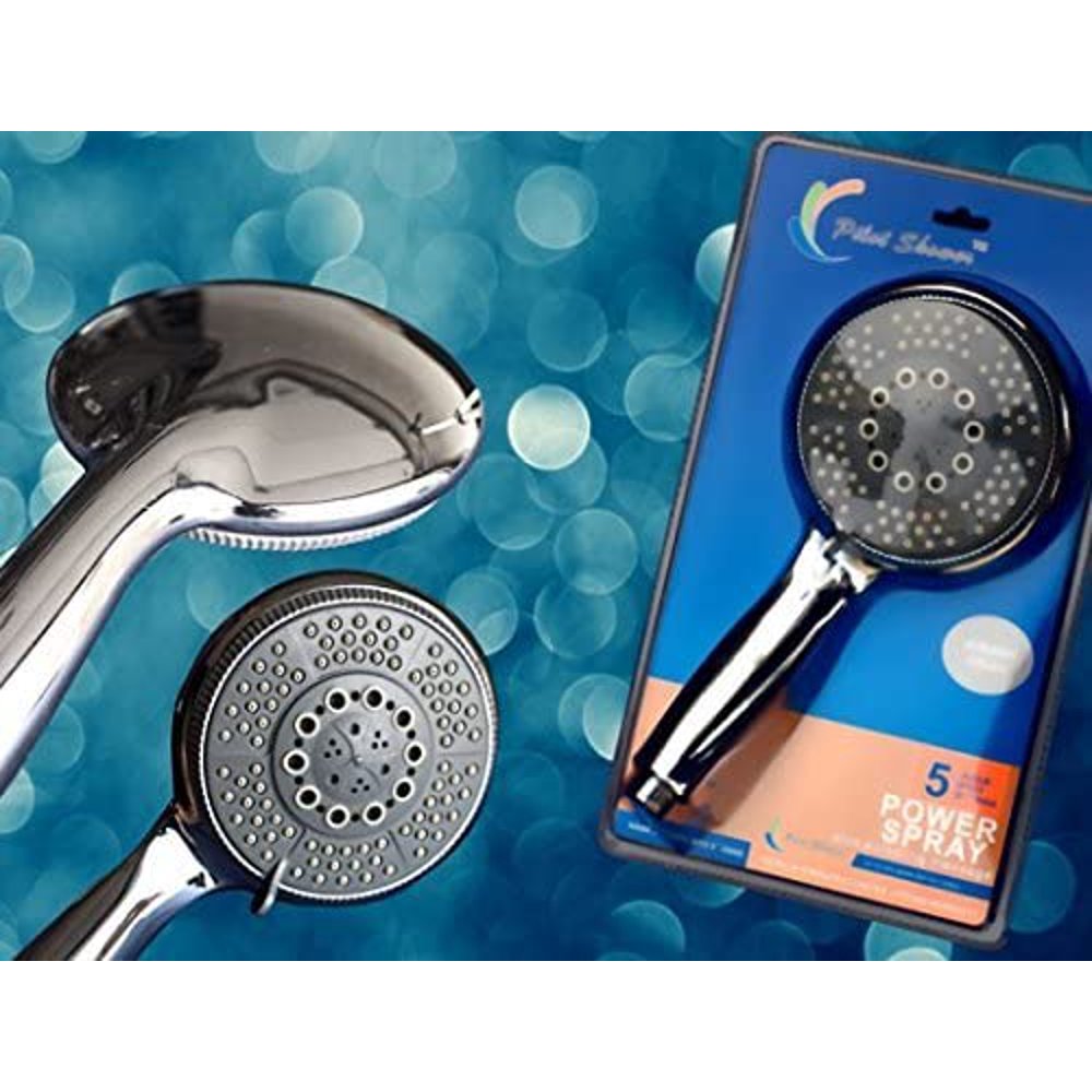 Pilot Shower 5 Function Power Spray Plus Pulsating Massage Shower Hand
