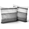 thumbnail image 2 of Black White Grey Pillow Covers 20x20 Set of 2 Light Gray Modern Abstract Art Striped Throw Pillows Farmhouse Outdoor Decorative Pillowcase Cotton Square Cushion Cover for Home Couch Bed, 2 of 6