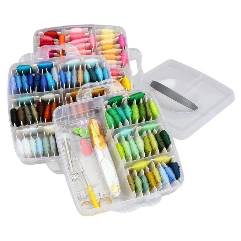 Embroidery Kit Floss Set Including 150 Colors Threads With 3-Tier