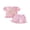 Pink, variant on Kids Toddler Baby Girls Birthday Outfit 1 2 3 4 Years Old Birthday Summer Clothes Puff Short Sleeve Letters Embroidery T-shirt with Ruffle Plaid Shorts Set