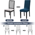 thumbnail image 5 of Chair Covers, Dining Room Chair Covers Stretch Chair Covers for Dining Room 6 Pack,Dining Chair Covers Dining Chair slipcovers for Dining Room,Kitchen,Hotel,Ceremony, 5 of 6