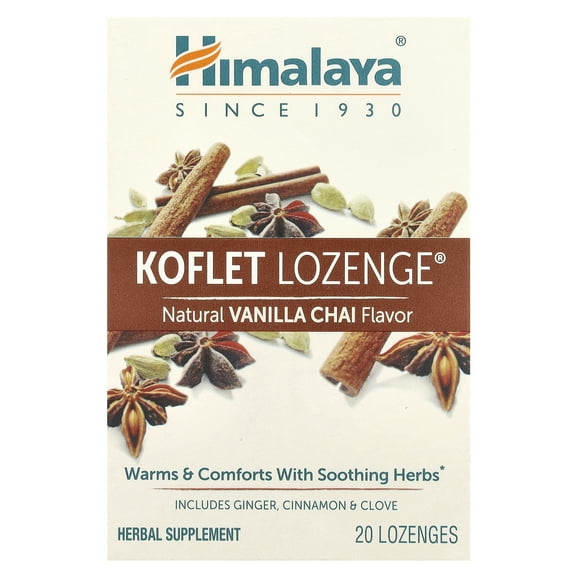 Himalaya Herbals Koflet Lozenges Vanilla Chai 20 ct Pack