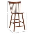 thumbnail image 3 of SAFAVIEH Providence Square Mid Back Counter Stool, Walnut (Set of 2), 3 of 15