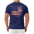 thumbnail image 3 of Ramiter 4th of July Shirts for Men USA Flag Patriot T-Shirts American Flag Tee Tops(Navy,2XL), 3 of 8