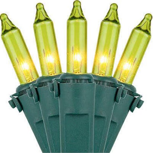 35Lt LED Lime Dura Light, Lime Wire End Connecting Set - 9 in. Incandescent Spacing Light