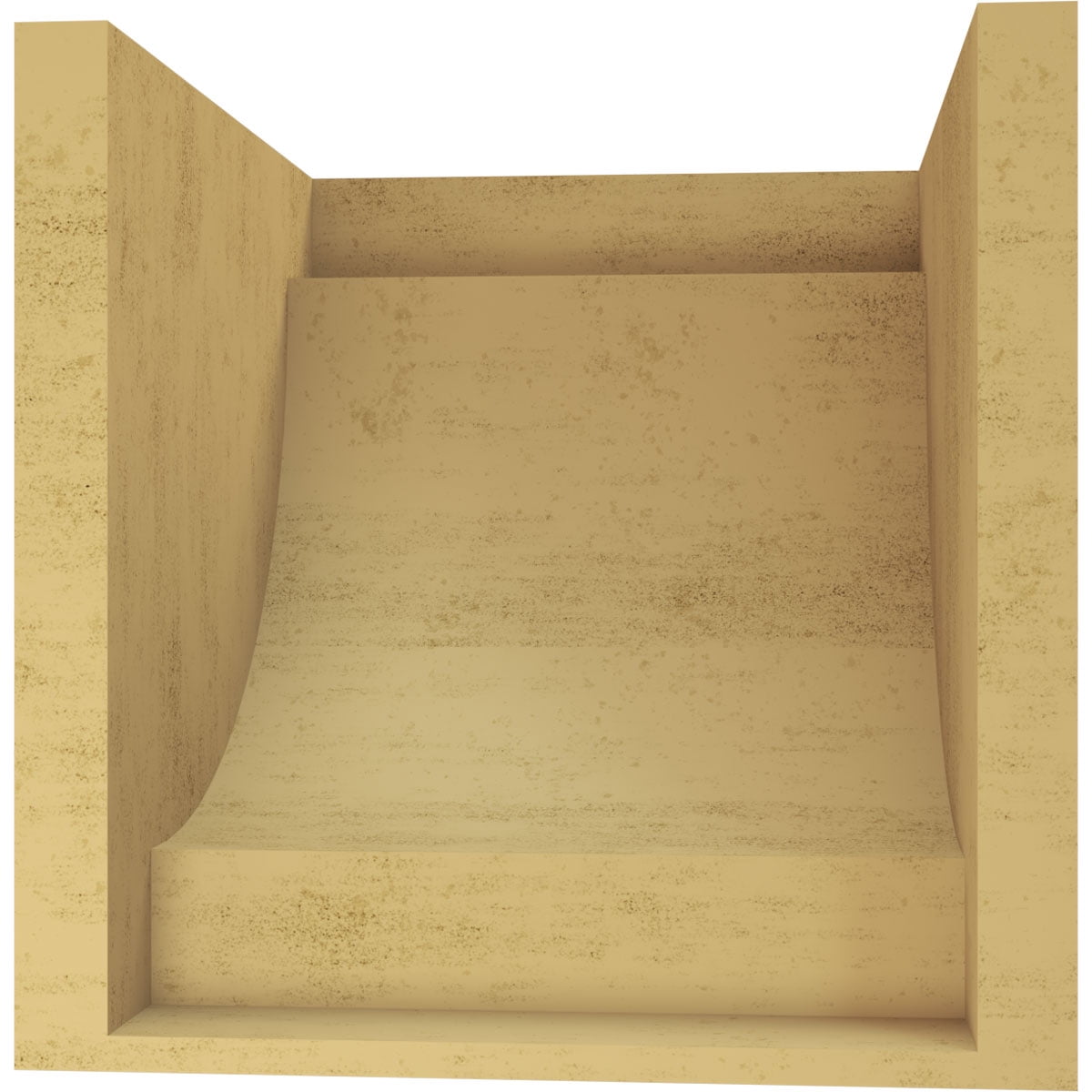 11"W x 11"D x 11"H Wide Alpine Rough Cedar Woodgrain TimberThane Corbel, Primed Tan