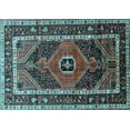 thumbnail image 1 of Ahgly Company Indoor Rectangle Persian Light Blue Traditional Area Rugs, 7' x 10', 1 of 4