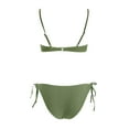 thumbnail image 5 of Ramiter Women's Push Up V Neck Bikini Sets Criss Cross Back Two Piece Bathing Suit Womens Bathing Suits(Green,XL), 5 of 8