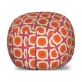 thumbnail image 1 of Abstract Storage Toy Bag Chair, Retro Design Elements in Irregular Shapes Fruit Like, Stuffed Animal Organizer Washable Bag, Small Size, Pale Ruby Burnt Orange, by Ambesonne, 1 of 3