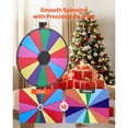 thumbnail image 4 of KFFKFF Roue Tournante de 24 Po pour Prix, Roue Tournante à 14 Emplacements avec Support, Roulette de Fortune à Hauteur Réglable avec Effacement à Sec et 2 Marqueurs, 6 Couleurs, Assemblage Facile, 4 of 9