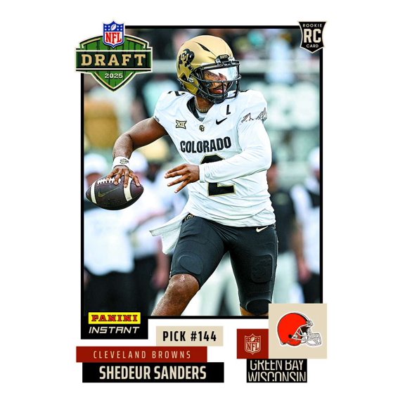 NFL 2025 Instant Draft Night Football   Shedeur Sanders #7 (Rookie)