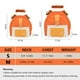 thumbnail image 5 of Mochila para perros pequeños, lindas mochilas con arnés para cachorros con correa, bolsa de transporte ajustable para perros (S, naranja), 5 of 5
