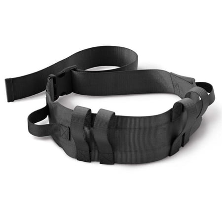 Medline Gait Belt , Mobility Aid, Helps Lifting & Transferring Mobility Challenged Individuals, 4" x 56", Black, 1 Each