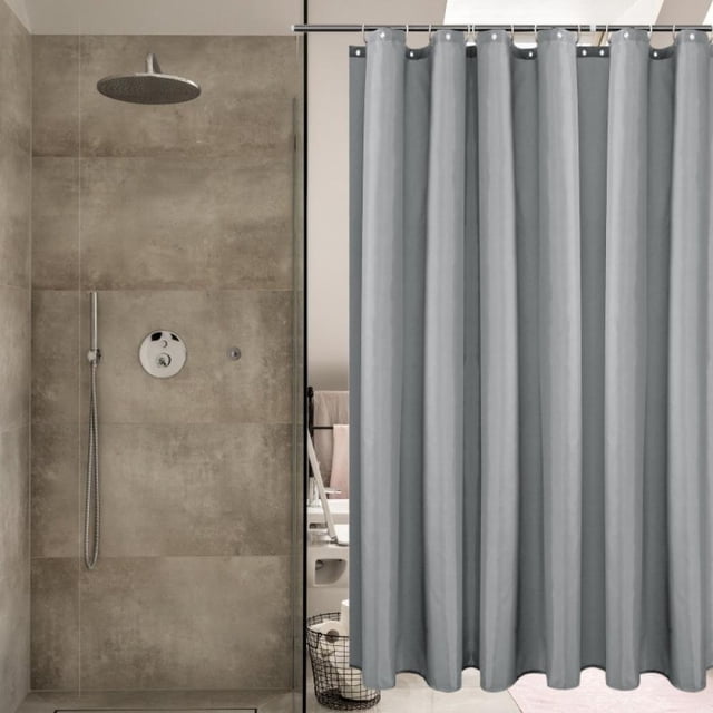 Angmile Doublure de Rideau de Douche en Tissu Polyester Rideaux de Douche de Salle de Bain Imperméables Rideaux de Douche en Polyester Doublures de Douche de Salle de Bain Lavables à la Machine