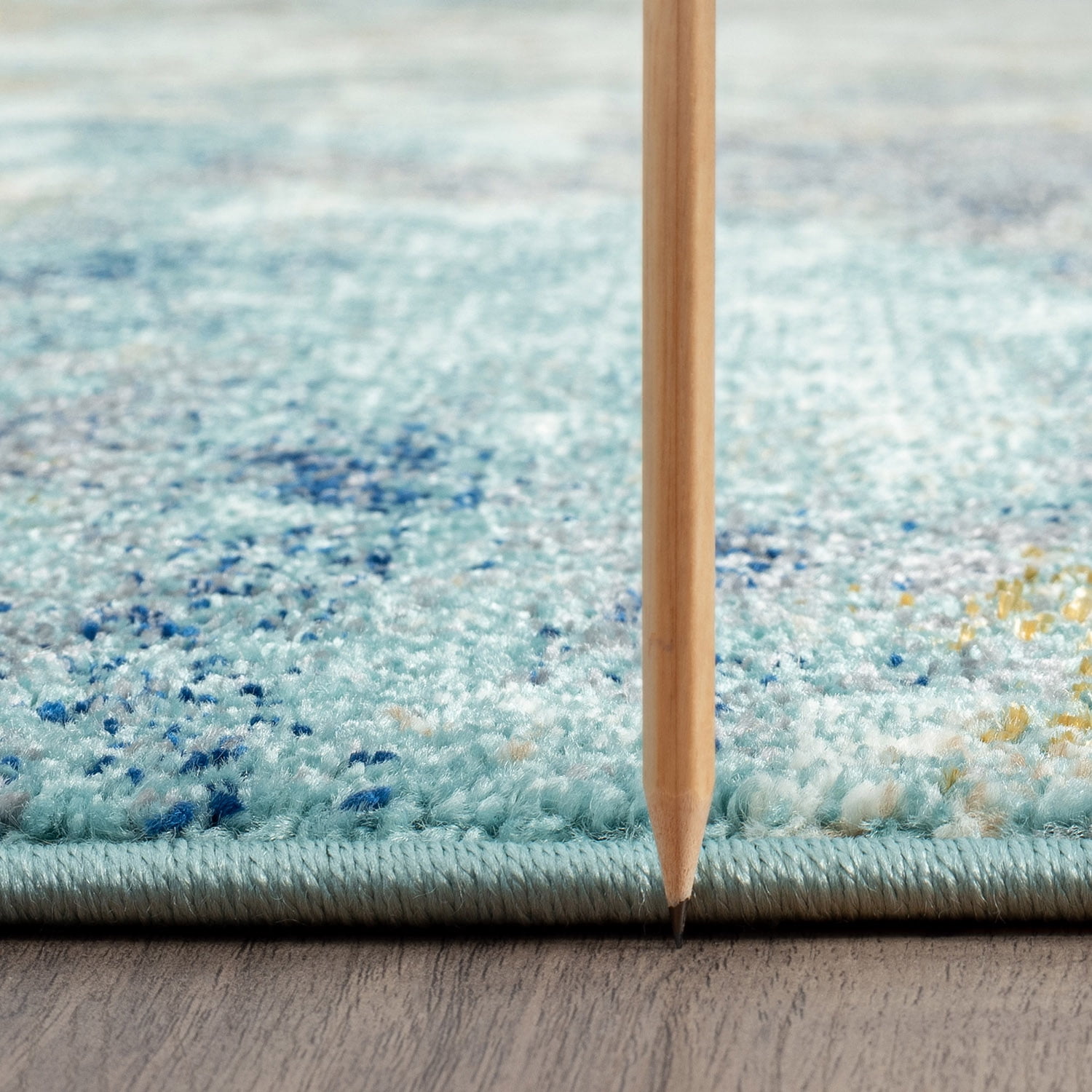 2x3 Modern Aqua Small Area Rug, Throw Mat for Indoor Entry | Ideal for Kitchen or Bathroom Rugs 2' x 3'