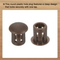 thumbnail image 4 of Uxcell 32Pcs Plastic Hole Plugs, Flush Type Panel Hole Plugs Insert End Caps for Locking Hole Furniture Cabinet 6mm Brown, 4 of 6