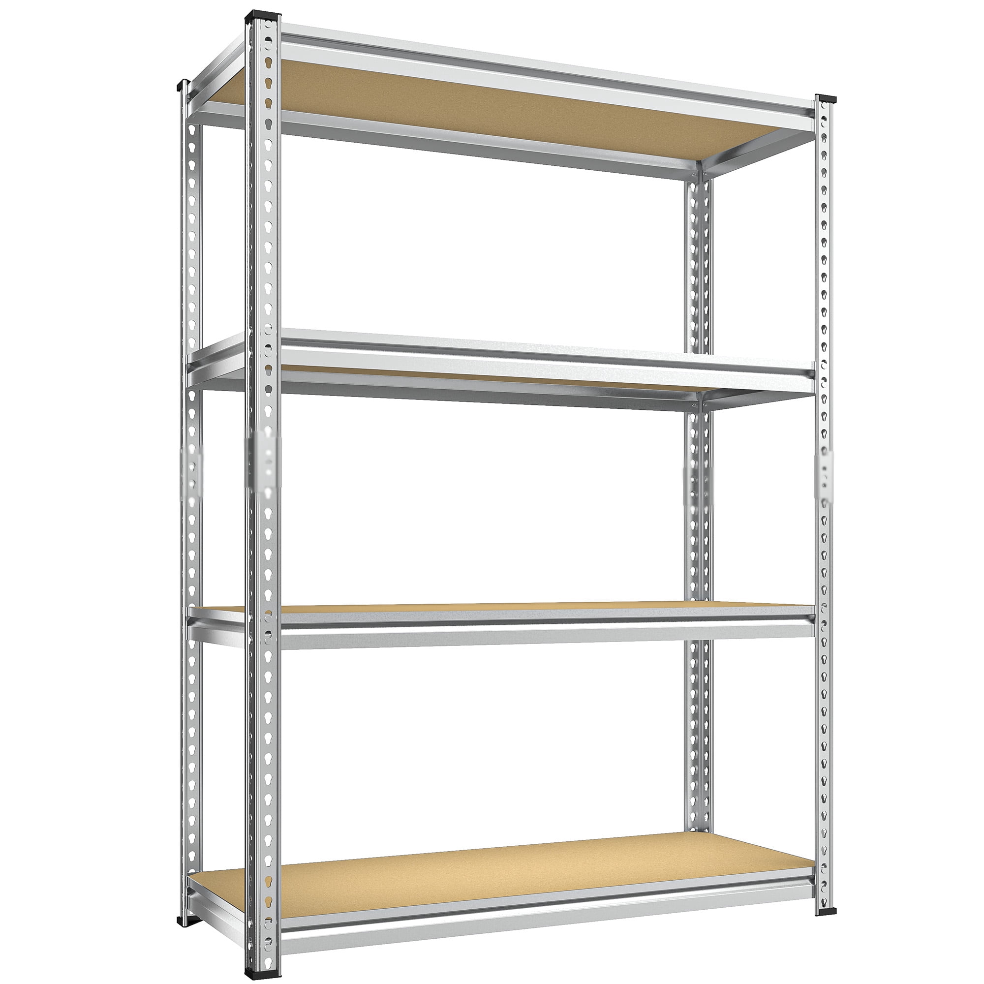 REIBII 56.7"H 4 Tier Garage Shelves for Storage Shelving Adjustable Units Heavy Duty Shelf, Silver