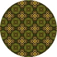 thumbnail image 1 of Ahgly Company Machine Washable Indoor Round Transitional Midnight Gray Area Rugs, 7' Round, 1 of 7