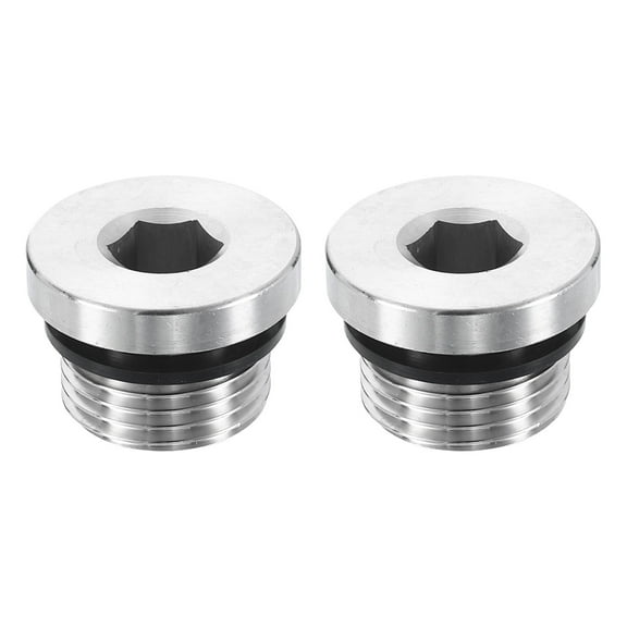 Uxcell 304 Stainless Steel Pipe Plug Fitting 1-1/2" NPT Male Thread Outer Hex Head Cap Hexagonal Head Bung Plugs Fittings for Air Water Oil Gas Tube