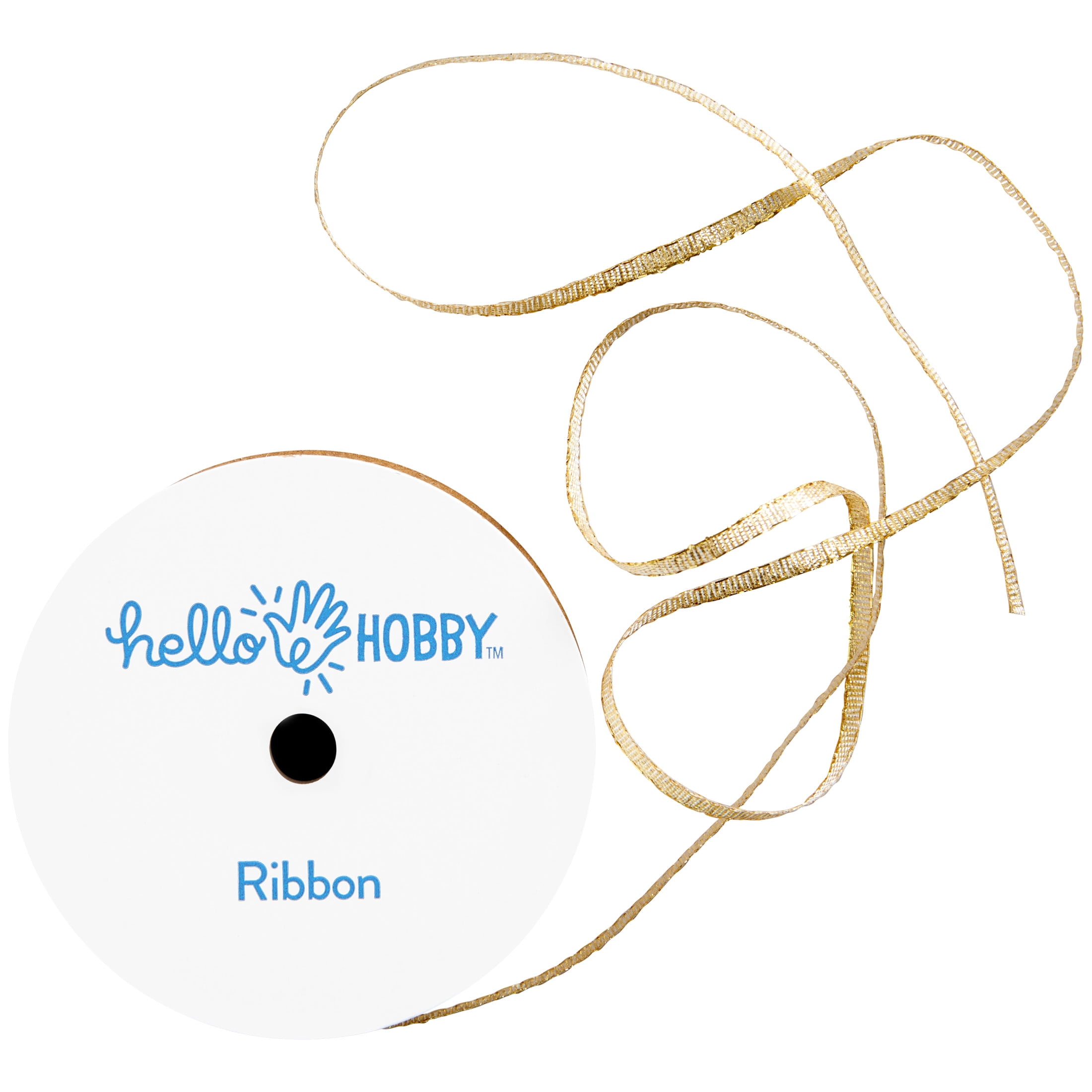Hello Hobby Gold Galena Ribbon, 1/8 in x 5 yd