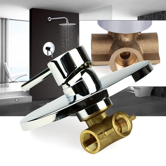 Miumaeov 1/2" Brass Shower Control Valve Wall Mounted for Bathroom Mixer Tap Hot & Cold