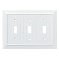 Franklin Brass W35273-PW-C Classic Beadboard Triple Switch Wall Plate, Single