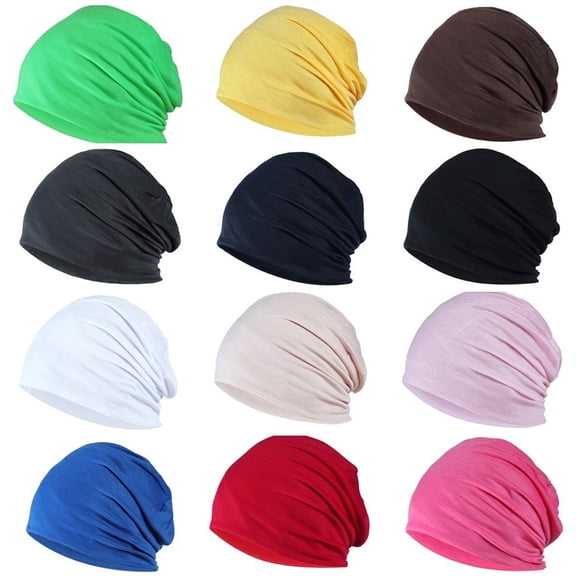Headscarf Beanie VLOOCKLW Cotton Beanie Hat for Men Women, Cuffless Soft Knit Warm Winter Hats Fisherman Beanies Skull Cap Unisex