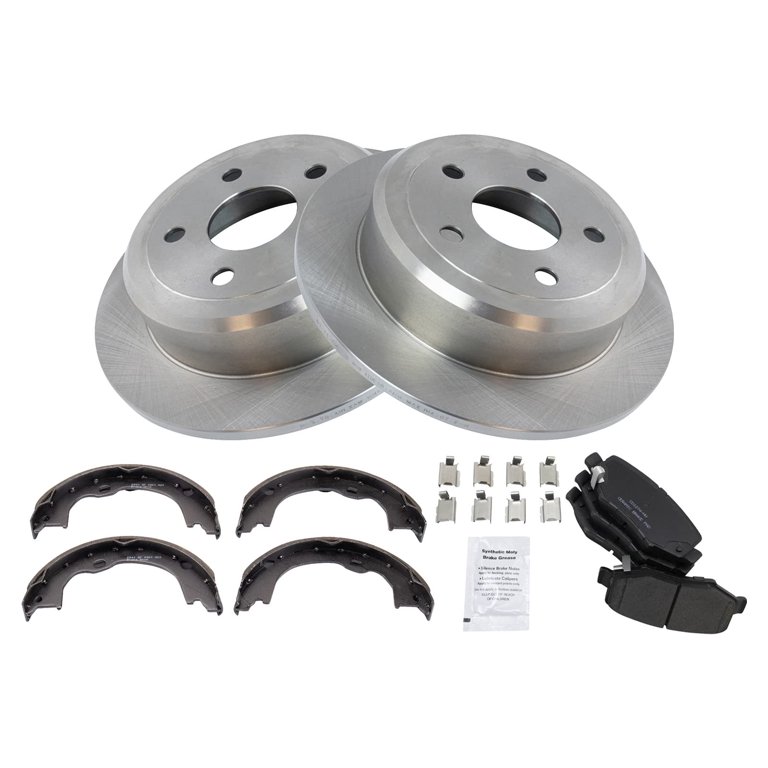 Front & Rear Drilled Rotors Ceramic Brake Pads for 2007 - 2017 Jeep Front & Rear Drilled Rotors Ceramic Brake Pads for 2007 - 2017 Jeep