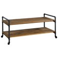thumbnail image 1 of Sauder Iron City Mobile Coffee Table in Checked Oak and Black, 1 of 9