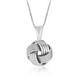 thumbnail image 1 of Sterling Silver Pendant with a Ridge Textured Love Knot Design 18 in, 1 of 2