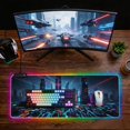 thumbnail image 3 of Mouse pad gamer ZEFIXON RGB 80 x 30 cm antideslizante con LED, 3 of 6