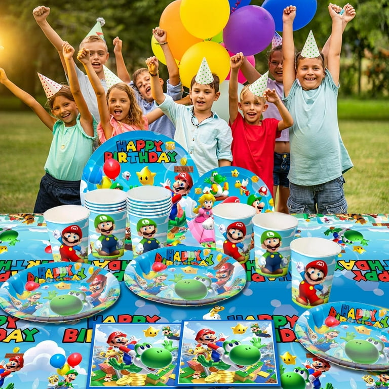 Super Mario Bros Birthday Party Supplies 161pcs Tableware Set