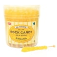 thumbnail image 1 of Extra Large Rock Candy Sticks: 36 Yellow Crystal Rock Candy Sticks - Banana - Individually Wrapped for Party Favors, Candy Buffet, Showers, Receptions, Old Fashioned Espeez Bulk Candy on a Stick, 1 of 2
