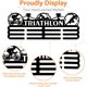 thumbnail image 5 of Exhibidor de medallas de triatlón, soporte para medallas deportivas, ganchos de hierro negro para pared, colgador de medallas, soporte para medallas de competición, exhibidor de pared para medallas, 5 of 6