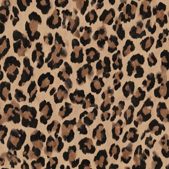 Peel and Stick Wallpaper Leopard Print Tan Black Spots 17.7in x 9.8ft Self Waterproof Removable Self Adhesive Wall Paper Funky Contact Paper for Bedroom Bathroom Renter Friendly