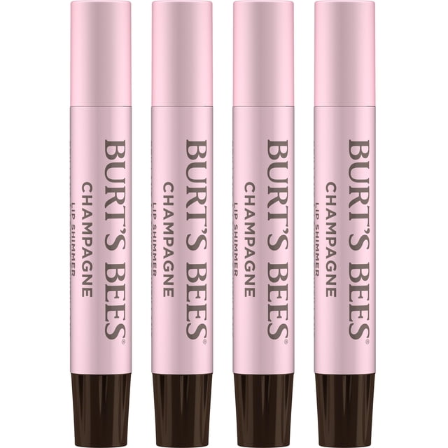 Burt's Bees Lip Shimmer, Champagne (Pack of 4)
