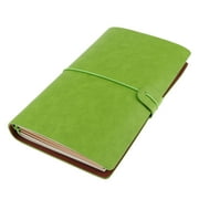 Spiral Bound Sketchbook Leather Memo Book Journal Diary Notebook 38 Sheets, 3 Green