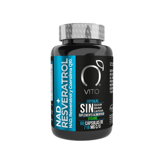 CMD NAD+ Resveratrol + Coenzima Q10 | Energía Celular | 60 cápsulas, vegano