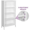 thumbnail image 2 of Dextrus 4-Tier Open Shelf Bookcase, Freestanding Bookshelf Storage with Adjustable Shelves for Living Room, Home, Office, White, 2 of 10
