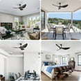 thumbnail image 4 of Sofucor 52" Ceiling Fan No Light, Remote Control, Modern, 3 Blades Ceiling Fan with Noiseless Reversible Dc Motor for Living Room, Bedroom, 4 of 10