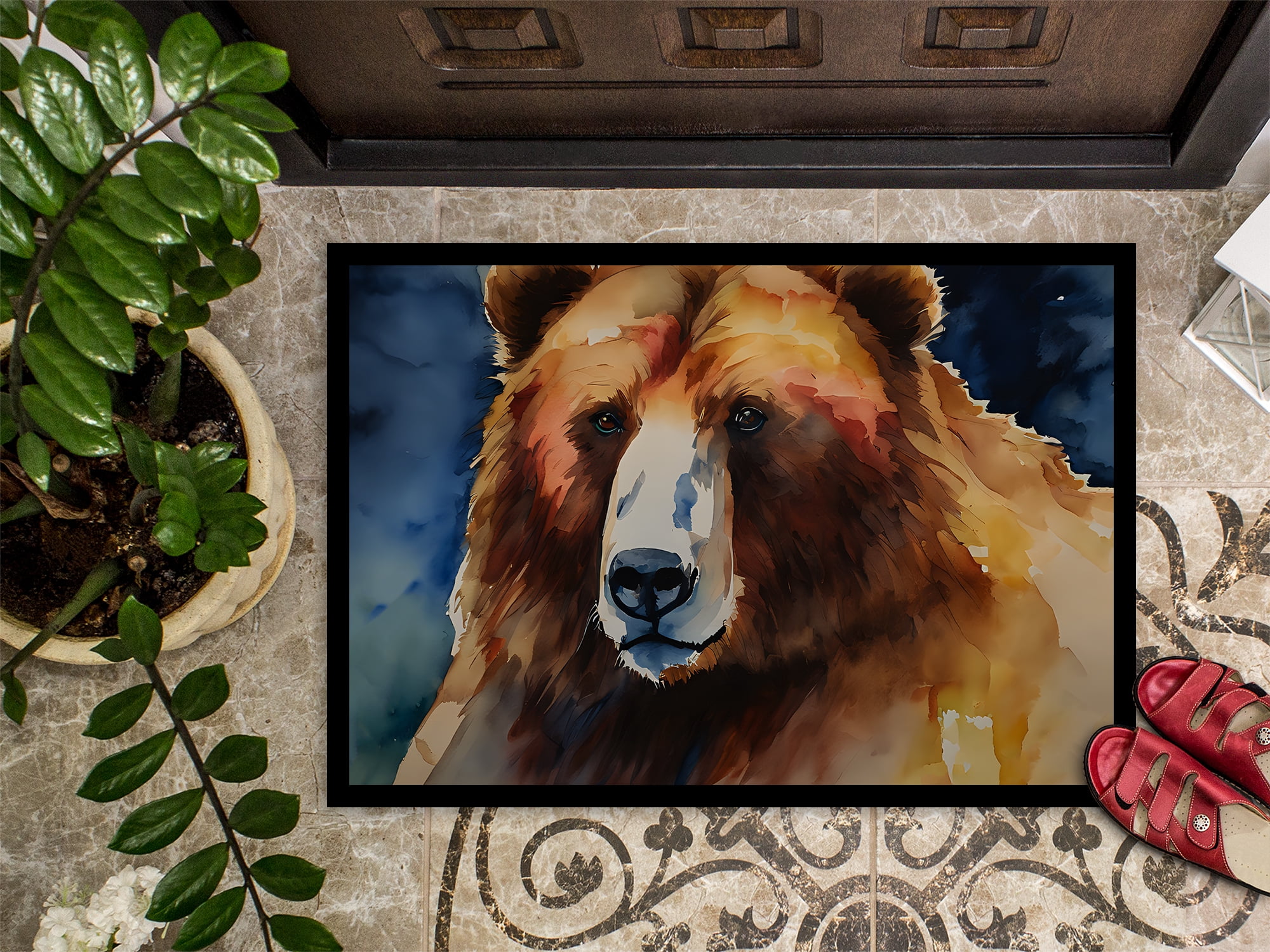 Carolines Treasures DAC2941MAT 0.15 x 18 x 27 in. Kodiak Bear Doormat