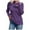 Purple, variant on Aoochasliy Womens Sweaters Pullover Clearance Trendy Solid Pullove Round-Neck Casual Tops