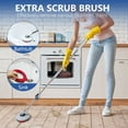 thumbnail image 6 of INWEJIA Spin Mop and Bucket Set with Wringing, 6 Microfiber Heads, 60" Stainless Steel Handle, 2 Wheels, 6 of 9