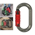 thumbnail image 1 of Mosquetón de bloqueo 24KN Shamjiam gris rojo Mosquetón de escalada, 1 of 9